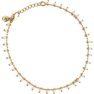 Madewell Enamel Chain Anklet in White at Nordstrom