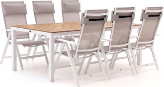 Bellagio la vita attrattiva Bellagio Avenza/Fidenza 220cm dining tuinset 7-delig verstelbaar