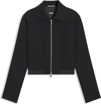 BOSS Regular-fit blazer in soft crepe