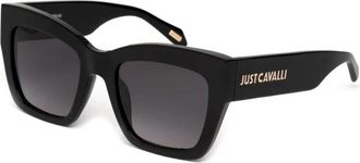 Just Cavalli Stijlvolle zonnebril met grijze lenzen - unisex - Zonnebrillen - Zwart - 53 MM - Accessoires