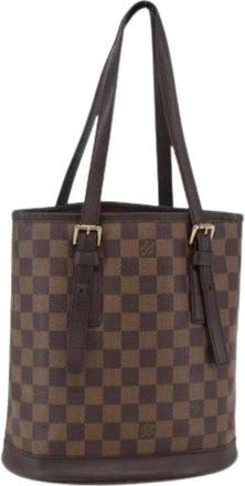 Louis Vuitton Pre-owned Bucket Bags, female, Brown, Size: ONE SIZE Pre-owned Canvas Bucket Bag