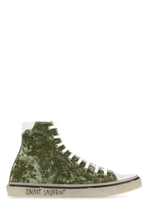 Saint Laurent Green Lace Up Sneakers