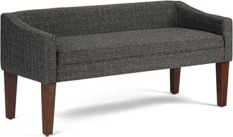 Simpli Home Parris 50In Contemporary Upholstered Bench