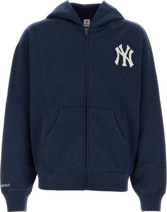 Sporty & Rich Navy Blue Cotton Sweatshirt