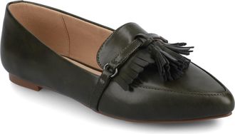Journee Collection Womens Jannah Medium and Wide Width Tassel Loafer Flats