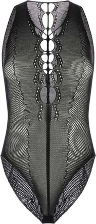 Saint Laurent Black Mesh Bodysuit