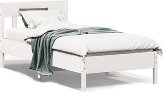 vidaXL Letto senza Materasso Bianco 90x200 cm Legno Massello di Pino - Vidaxl