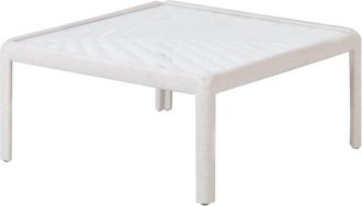 Beliani Mesa De Centro De Jard&iacute;n 69 X 69 Cm Estructura Sint&eacute;tica Beige Claro Ferretti