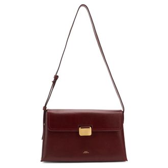 A.P.C. A.p.c. - Schoudertas Simone - Dames - Tassen - Rood - Maat: ONE Size Leer