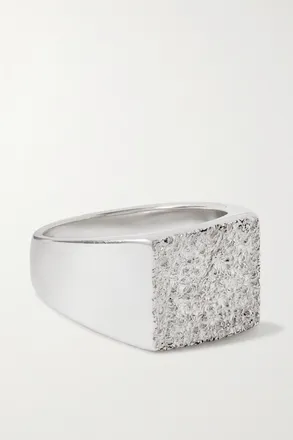 Bleue Burnham + Net Sustain Anello A Sigillo In Argento Sterling Riciclato Mini Garden