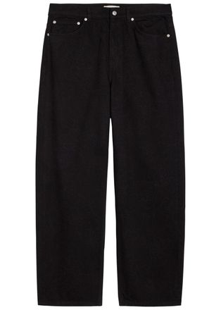 Les Deux Roi Floral Straight-leg Print Denim Jeans - Black - 36 (W36 / XL)