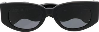 Casablanca Memphis oval-frame sunglasses - unisex - Metal/Acetate - One Size - Black