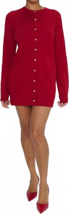 Show me your Mumu Marguerite Cardigan Dress In Lover Red