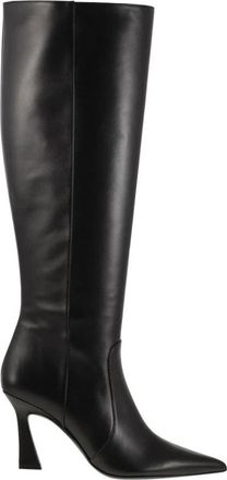 Stuart Weitzman Vinnie Zip Boot 85 - Dames - Laarzen met Hak - Zwart - 37 1/2 EU - Leer - Schoenen