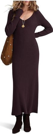 Madewell Nova Vneck Snowy Dress Womens Dress Espresso : XL (Womens 14-16), Polyester/Viscose