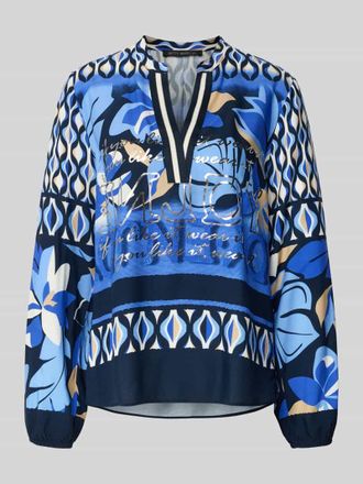 Betty Barclay Blusenshirt aus Viskose mit Tunikakragen in Royal, Gr&ouml;&szlig;e 36