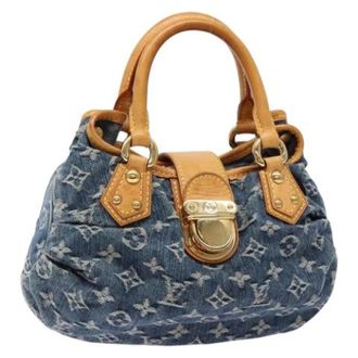 Louis Vuitton Pre-owned Pleaty Handtas - Dames - Pre-owned - Blauw - Maat: ONE Size Leer