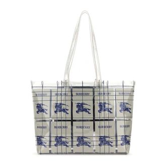 Burberry Tote Bags, male, Multicolor, Size: ONE SIZE Embroidered PVC Shopping Bag