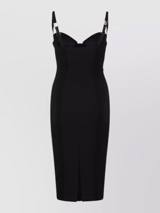 Elisabetta Franchi midi dress sweetheart neckline adjustable straps