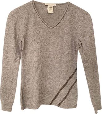Fabiana Filippi Grey Embellished Cashmere Blend Jumper Size XS