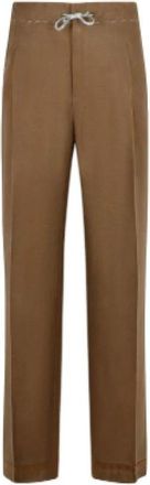 Maison Margiela Mohair and Wool Broeken - Heren - Straight fit broeken - Beige - S - Katoen - Broeken