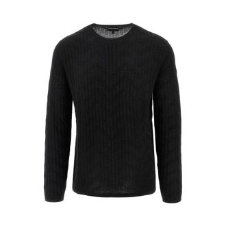 Emporio Armani Jacquard wool and silk sweater Man XXL