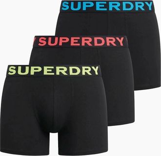 Superdry Mens Superdry Mens Triple Pack Boxer Shorts - Black - Size: 35/34/32