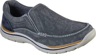 Skechers Expected - Avillo 64109-BLU Loafers Mens Blue Slip On Shoes ZAP2395