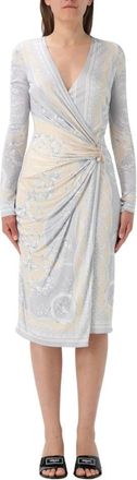 Versace Dames, Jurken, Beige, Maat: XS Zijde