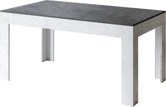 Itamoby Mesa extensible 90x160/220 cm efecto madera gris y blanco espatulado