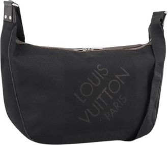 Louis Vuitton Pre-owned Vintage Canvas Shoulder Bag - Dames - Vintage Schoudertas - Zwart - ONE Size - Leer - Vintage