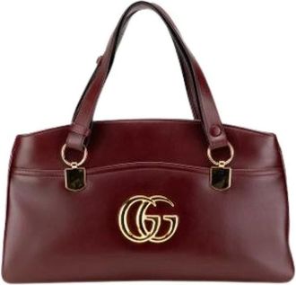 Gucci Pre-owned Handbags, female, Red, Size: ONE SIZE Pre-owned Vintage Leather Handbag