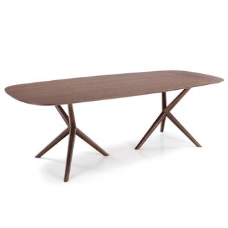 Oresteluchetta Mesa fija MDF madera nogal oscuro 75x100x240 cm