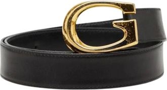 Gucci Pre-owned Belts, female, Black, Size: ONE SIZE Pre-owned Vintage Leather Belt