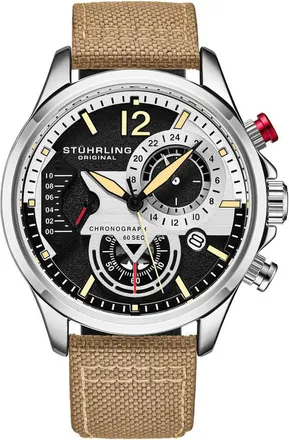 Stührling Aviator Quartz Black Dial Mens Watch M17973