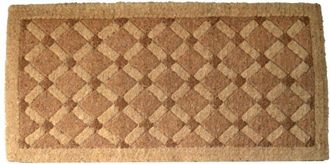 Imports Decor Cross Board Woven Door Mat, Handcrafted Geometric Entry Rug for Indoor Outdoor Use