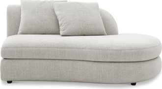 Castlery Fable Right Chaise Customized, Performance Classic Twill, Medium Grey, Spill Resistant, Ultra Deep Seats for Castlery Chairs