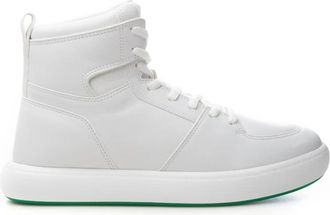 Bottega Veneta High Top Sneaker Kussen - Heren - Sneakers - Wit - 42 EU - Leer - Schoenen
