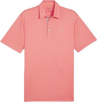 Puma Mens Solid Polo Melon Punch L