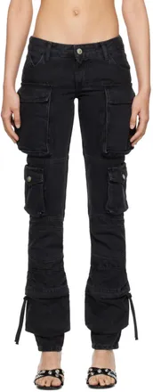 デニム・ジーパン THE ATTICO 'Essie' jeans Black  241WCP113D066 Essie flared cargo jeans THE ATTICO Woman Tg. 25 JEANS