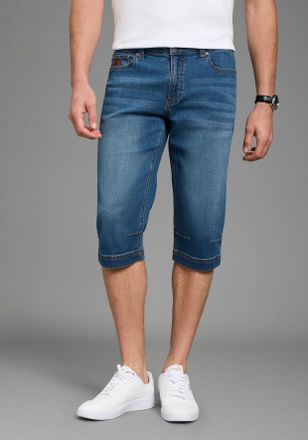 Bruno Banani Jeansbermudas BRUNO BANANI, Herren, Gr. 33, L&auml;nge 32, blau, Denim/Jeans, Obermaterial: 98% Baumwolle, 2% Elasthan, unifarben, straight fit kniebedecke