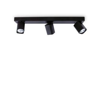 Netlighting Rudy 3 Light Ceiling Spotlight Bar Black
