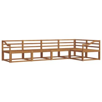 vidaXL Conjunto De Sof&aacute;s De Exterior 5 Pcs Natural Vidaxl