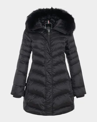 Gorski Apres-Ski Jacket With Detachable Toscana Lamb Shearling Hood Trim