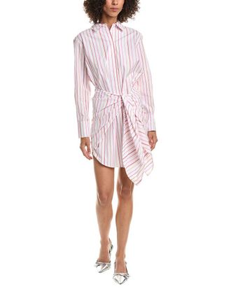 Derek Lam Trish Striped Tie Waist Shirtdress