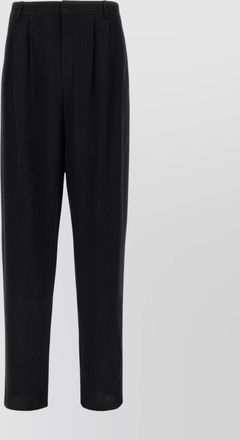 Saint Laurent silk wide-leg tailored trousers