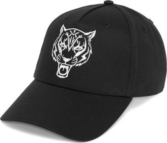 Plein Sport Cappello da baseball con ricamo Tiger - Nero