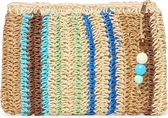 Dolce Vita Astra Raffia Clutch in Blue Multi at Nordstrom