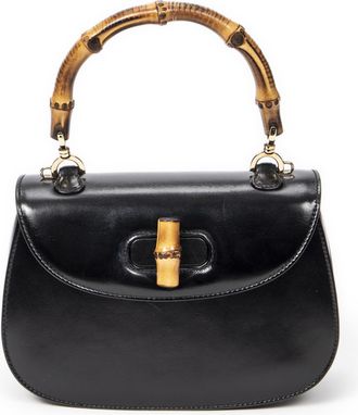 Gucci Pre-owned Womens Small Bamboo Top Handle Flap Handbag - Brown - One Size