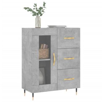 Berkfield Home Sideboard Concrete Grey 69.5x34x90 cm Engineered Wood